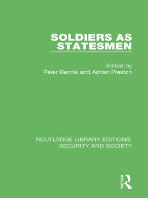 cover image of Soldiers as Statesmen